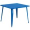 Flash Furniture 35.5&#x22; Blue Square Contemporary Outdoor Patio Table